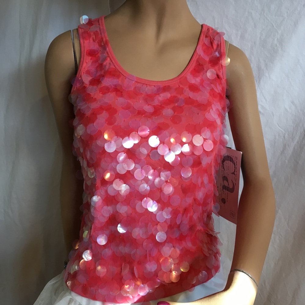 Ca.sual by C.A. Sport pink sequin tank